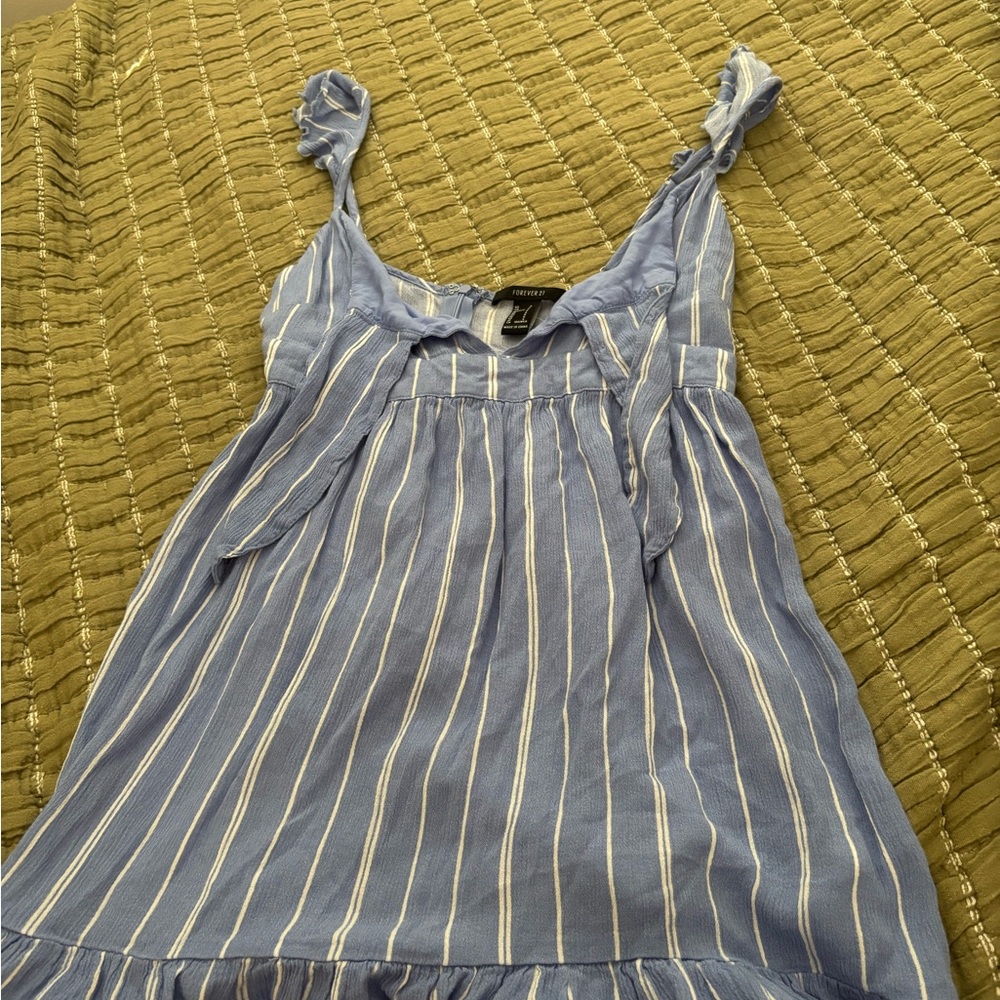 Forever 21 Blue and White Striped Dress